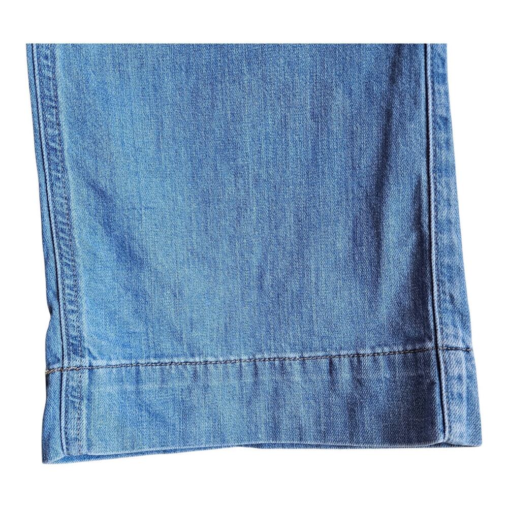 J CREW Women's 27 Drapey Denim Jeans Wide Leg Medium Blue Slash Pockets 28 x 30 - Picture 6 of 10